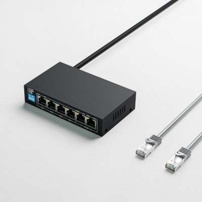 Extralink Switch EUROS V2 6 portów POE SWITCH 4X porty 10-100MBPS POE + 2X porty UPLINK 802.3AF 60W