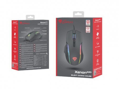 Genesis Mysz Xenon 220 dla graczy 6400 DPI podświetlenie RGB