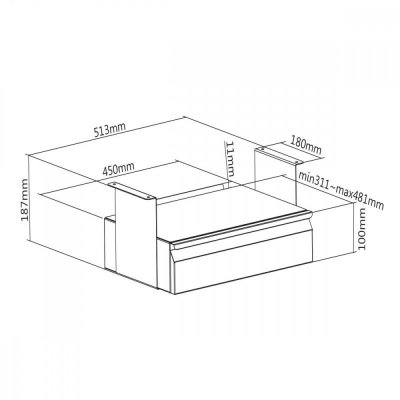 Maclean Szuflada podbiurkowa Organizer MC-875
