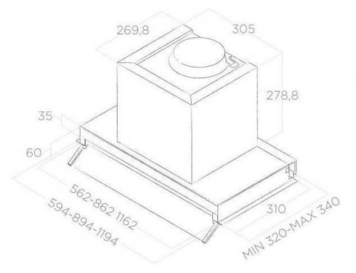 Elica Okap BOXIN LUX LX/IX/A/60
