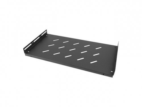 Lanberg Półka do szaf 19cali 1U 27cm/120kg czarna AK-1014-B