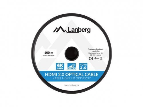 Lanberg Kabel HDMI M/M v2.0 CA-HDMI-20FB-1000-BK 100m czarny