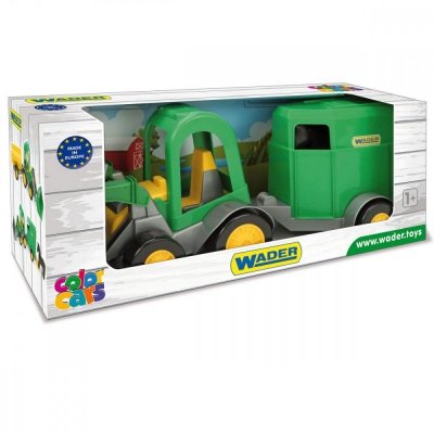 Wader Traktor-ładowarka z przyczepą na konia