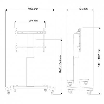 Neomounts by NewStar Stojak mobilny PLASMA-M2250 BLACK