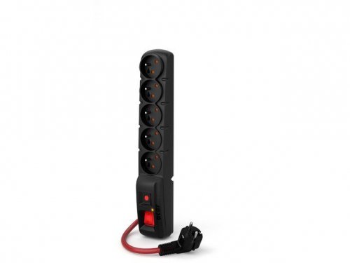 Acar Listwa zasilająca F5 Power 10m 16A (5 gniazd) Czarna