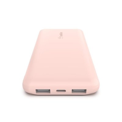 Belkin PowerBank 10 000mAh USB A i C 15W różowe złoto