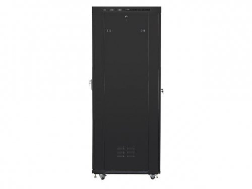 Lanberg Szafa instalacyjna rack stojąca 19 42U 600x1000 czarna, drzwi szklane lcd (flat pack)