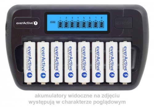 everActive Ładowarka akumulatorowa NC-800 do 8 akumulatorków AA/AAA