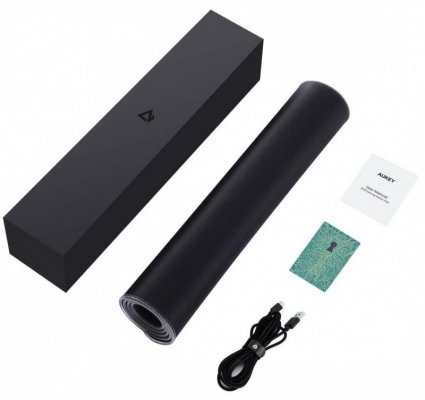 AUKEY KM-P7 RGB XXL gamingowa podkładka pod mysz i klawiaturę | 900x400x4mm | wodoodporna | gumowany spód | aplikacja G-aim Cont