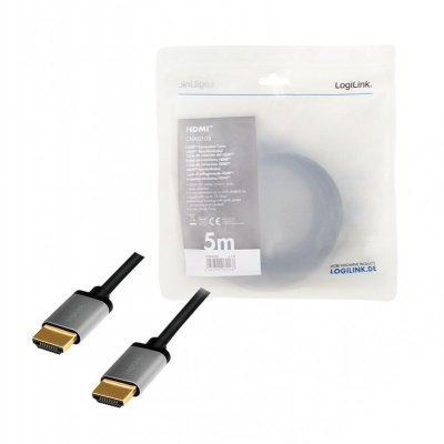 LogiLink Kabel HDMI 4K/60Hz aluminium 5m Czarny