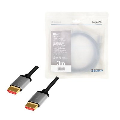 LogiLink Kabel HDMI 2.1 8K/60Hz  aluminiowy 3m