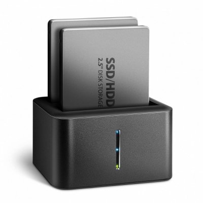 AXAGON MINI stacja dokująca ADSA-D25, USB 3.2 Gen 1 - 2x SATA 6G 2.5 cali SSD/HDD CLONE