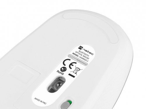 Natec Mysz bezprzewodowa Harrier 2Bluetooth 5.1 Biało-szara