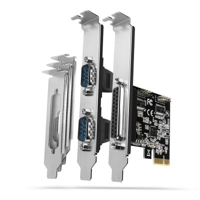 AXAGON PCEA-PSN Kontroler PCIe 1x port równoległy (LPT) + 2x port szeregowy (RS232) 250 kbps, w zestawie SP & LP