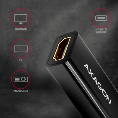 AXAGON Adapter aktywny RVDM-HI14N Mini DP &gt; HDMI 1.4, 4K/30Hz
