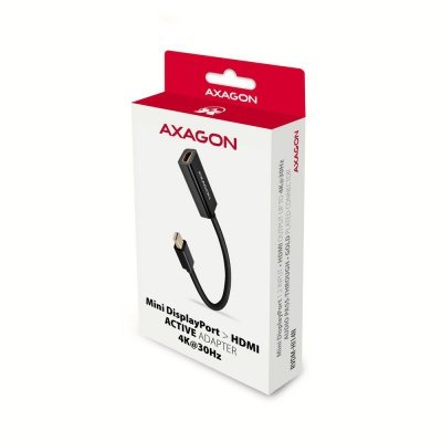 AXAGON Adapter aktywny RVDM-HI14N Mini DP &gt; HDMI 1.4, 4K/30Hz