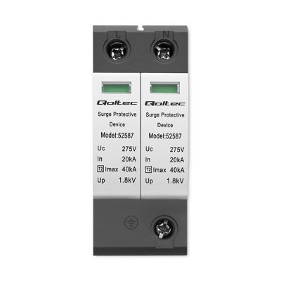 Qoltec Ogranicznik przepięć AC | 2P | 275V | T2 | B+C