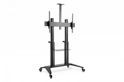 Digitus Stojak mobilny pojedynczy z półką i uchwytem na kamerę, 1xLCD max. 120 cali max. 140kg, VESA max. 1000x600