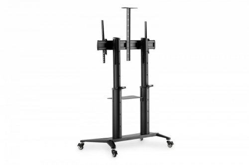 Digitus Stojak mobilny pojedynczy z półką i uchwytem na kamerę, 1xLCD max. 120 cali max. 140kg, VESA max. 1000x600