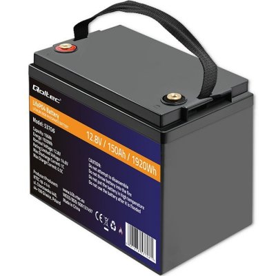 Qoltec Akumulator LiFePO4 Litowo-Żelazowo-Fosforanowy | 12.8V | 150Ah | 1920Wh | BMS