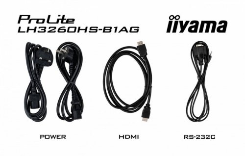 IIYAMA Monitor Digital Signage, wielkoformatowy 31.5 cala LH3260HS-B1AG matowy 24h/7  