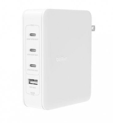 Belkin Ładowarka ścienna 140W 4-ports (3xC 1xA) UK, EU, US Plugs  biała