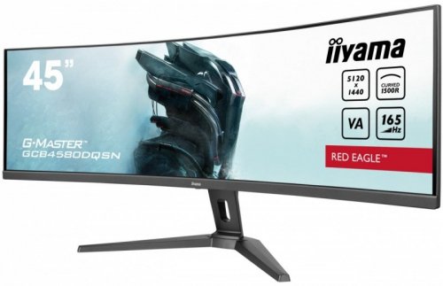 IIYAMA Monitor 45 cali G-Master GCB4580DQSN-B1, VA,DQHD,165HZ,USB-C-DOCK,RJ45,32:9,  1500R,450cd/m2,3000:1,0.8ms,3xUSB,2xHDMI,1xDP,2x3W,PowerDelivery-90W