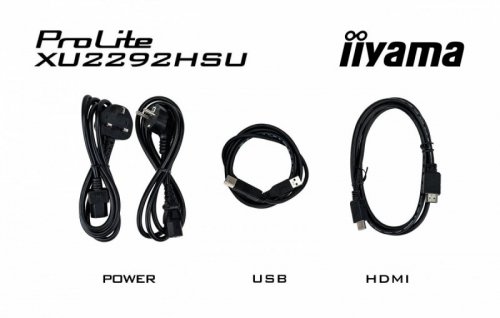 IIYAMA Monitor 21.5 cala ProLite XU2292HSU-B6 IPS,100Hz,FreeSync,SLIM,HDMI,DP,2x2W,  4xUSB(3.2),0.4ms