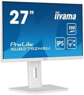 IIYAMA Monitor 27 cali ProLite XUB2792HSU-W6 IPS,HDMI,DP,100Hz,SLIM,4xUSB3.2,PIVOT,  HAS(150mm),2x2W