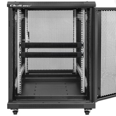 Qoltec Przepust szczotkowy do szaf RACK 19 cali | 1U