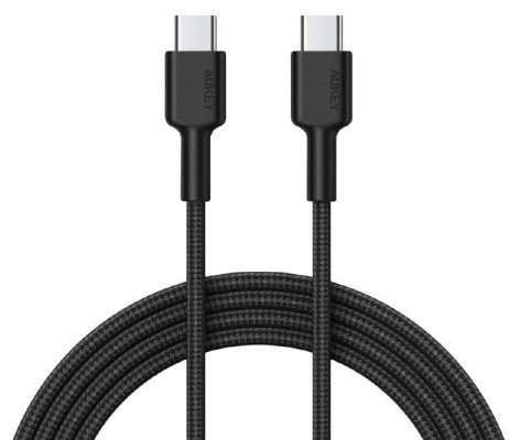 AUKEY CB-CD45 nylonowy kabel Quick Charge USB C - USB C | 0,9m | 3A | 60W PD | 20V