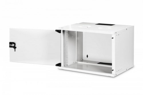 Digitus Szafa sieciowa wisząca 19 cali 7U, SOHO PRO 370 x 540 x 400 mm, nośność 60kg, drzwi szyba, niezłożona Szara
