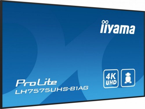 IIYAMA Monitor 75 cali LH7575UHS-B1AG, 24/7,