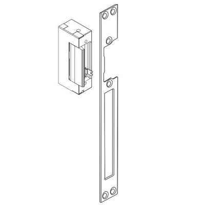 Qoltec Dwustronny prosty szyld do elektrozaczepu | Blacha zaczepowa |   250mm | Stal nierdzewna