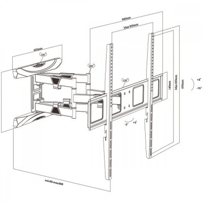Maclean Uchwyt do TV 43-100&#039;&#039; 80kg MC-423