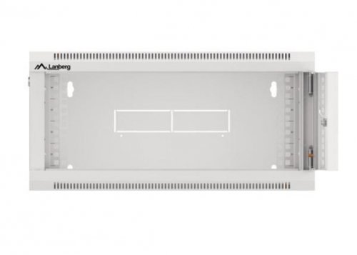 Lanberg Szafa instalacyjna rack wisząca 19 cali 4U 600 szara drzwi szkalne (złożona)