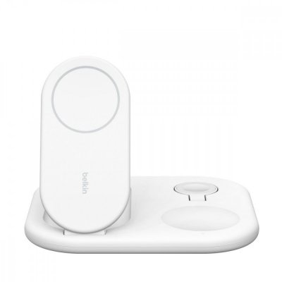 Belkin Magnetyczna podstawka ładująca BOOSTCHARGE 3w1 Qi2 15W biała składana