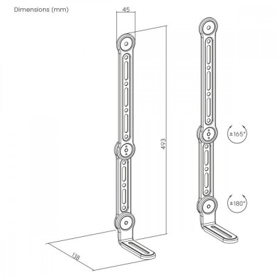 Maclean Uchwyt VESA na soundbar uniwersalny MC-334  15KG MAX