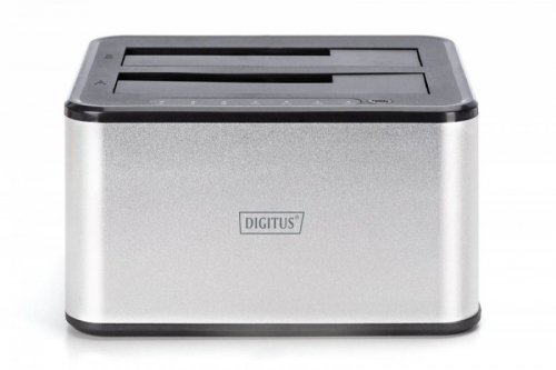Digitus Stacja dokująca USB 3.0 Super Speed do 2x SSD/HDD 2.5/3.5 cali SATA III max.2x20TB z funkcją klonowania