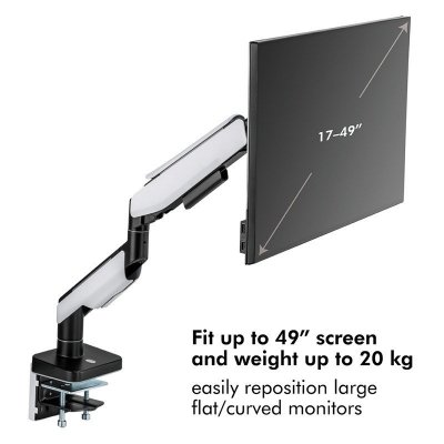 LogiLink Uchwyt do monitora,VESA 17-49 cali gazowy, max. 20kg