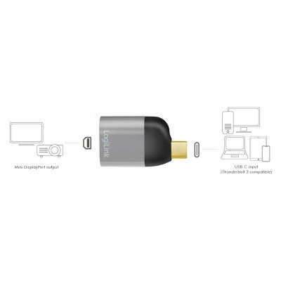 LogiLink Adapter USB Type-C, do mini DB/F, 8K