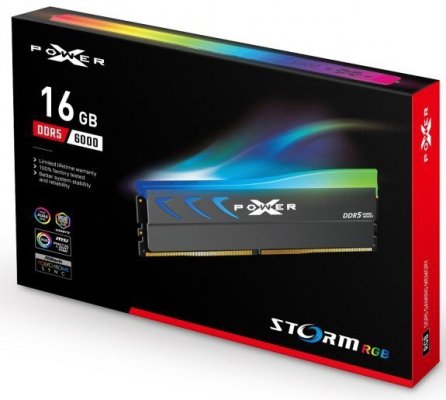 Silicon Power Pamięć DDR5 XPOWER Storm RGB 16GB/6000 1*16GB CL36 szara