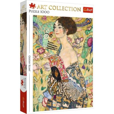 Trefl Puzzle 1000 elementów Dama z wachlarzem Klimt