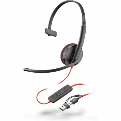 POLY Zestaw słuchawkowy Blackwire 3210 USB-C + USB-C/A (Bulk) 8X2J8A6