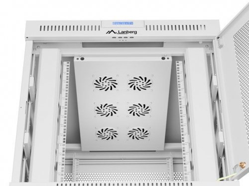 Lanberg Szafa instalacyjna rack stojąca 19 cali 15U 800x1000 drzwi perforowane LCD szara (Flat pack)