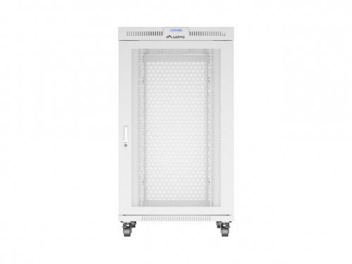 Lanberg Szafa instalacyjna rack stojąca 19 cali 27U 800x1000 drzwi perforowane LCD szara (Flat pack)