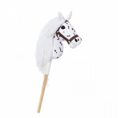 Tootiny Koń na kiju Hobby Horse HOPPIHORSE A4 Leopard - biały, maść tarantowata