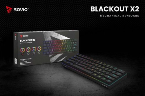 Savio Klawiatura mechaniczna BLACKOUT X2  OUTEMU Red, Hot Swap