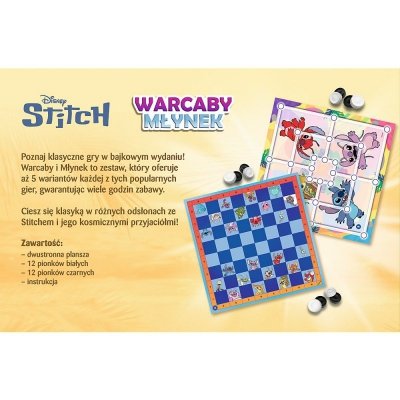 Trefl Gra Warcaby i Młynek Lilo i Stitch