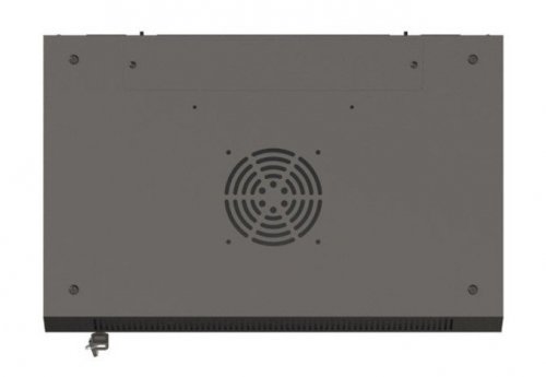 Lanberg Szafa instalacyjna rack wisząca 19 cali 4U 540x350 czarna drzwi   przeszklone ( flat pack)